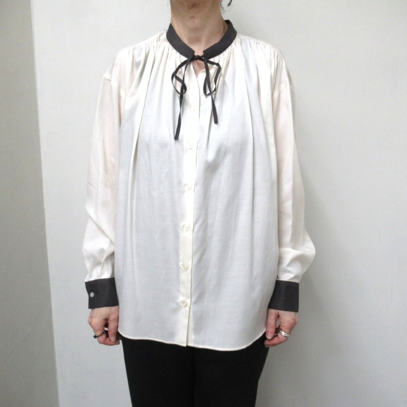 amherst  リボンカラーブラウス /OFF1 【日本製】